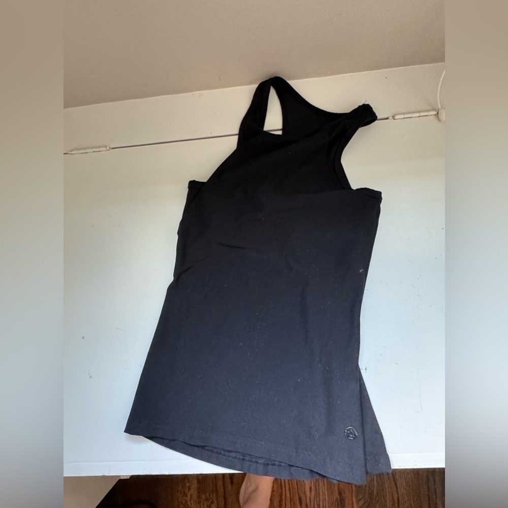 Black sports top with bra